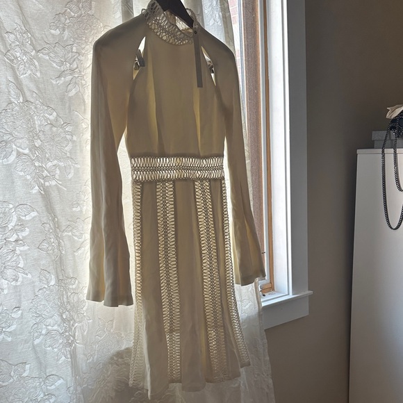 NWT Jonathan Simkhai Cream Long Sleeve Dress - Picture 1 of 9